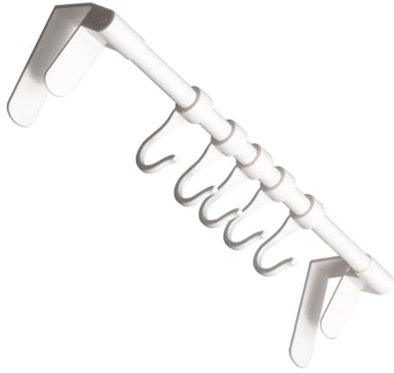 SHINEOFI Küchenhaken Weiß Hängeregal Multifunktional als Geschirrtuchhalter und Küchenutensilien Organizer mit Hoher Tragkraft für Wandmontage