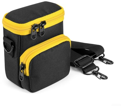 Custodia rigida da viaggio per fotocamera, compatta, in nylon, con tracolla, per fotocamere digitali portatili, ideale per viaggi e organizzazione di attrezzature fotografiche