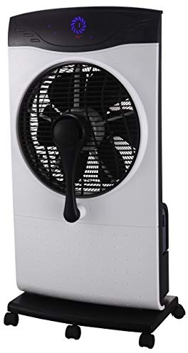 Zephir ZST31CM Ventilatore nebulizzatore con funzione nebulizzante ad acqua Pannello di controllo elettronico e Telecomando, Silver/Nero