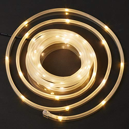 hellum 521573 LED Lichtschlauch matt 2,9 m LED warmweiß batteriebetrieben innen/außen