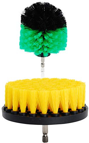 oxoxo Drill Brush Power Scrubbing Brush Buril perforador para la limpieza de duchas, bañeras o cuarto de baño, azulejos, juntas, Alfombra, neumáticos, barcos, tapizado 3+4 Mixed Color 13