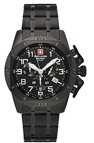 Swiss Alpine Military by Grovana Herren-Armbanduhr Chronograph 7063 Edelstahl 10 ATM
