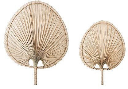 Bloomingville Wand Dekoration, natur, Palmblatt, 2er Set, 82047198, Beige