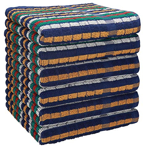 Betz 6er Set Küchentücher Geschirrtuch Handtuch 100% Baumwolle MCT-14 Größe 45 x 85 cm Grubentuch Küchentuch Allzwecktuch Farbe bunt 6 Stück