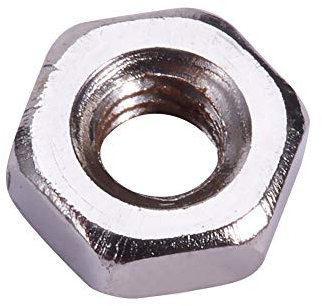 MroMax Sechskantmuttern, M2 x 0,4 mm, metrisches Grobgewinde, Sechskantmuttern, Karbonstahl, silberfarben, 70 Stück