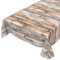 ANRO Mantel de hule lavable con un trapo, con diseño de entablado, de color gris-marrón, 100 x 140 cm