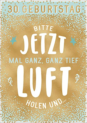 bentino 30. Geburtstagskarte mit MUSIK und leuchtenden KERZEN zum AUSPUSTEN, Spielt den Song Happy, DIN A5 Set mit Umschlag, Original Grußkarte