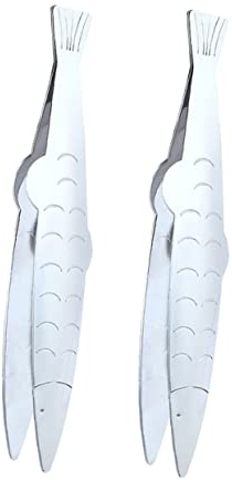 DOITOOL 2pcs Stainless Steel Fish Bone Removers Multi-Purpose Cooking for Fish Bones Goose Hair and Pigs Hair Kitchen Gadget for Food Preparation