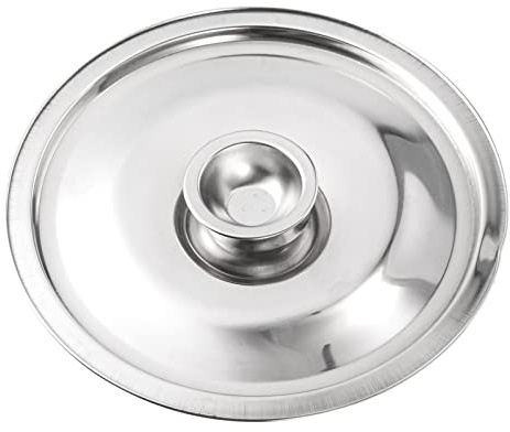 Lurrose 16Cm Stainless Steel Seasoning Pot Cover Cylinder Cap Metal Lid Kitchen Gadget for Home Cooking and Food Protection