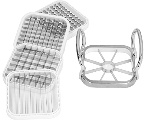 Cortador De Descorazonador De Manzanas Multifuncional 5 En 1,Cortador De Manzanas Profesional,Cortador De Frutas De Acero Inoxidable Para Herramienta De Descorazonador De Manzanas Y Patatas De Pera Co