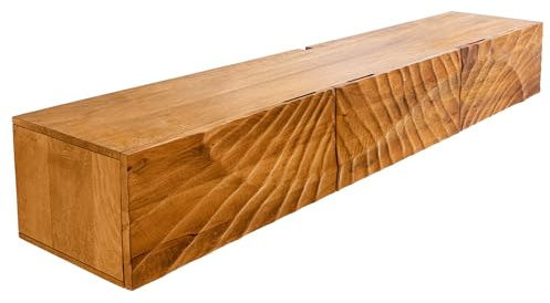 Riess Ambiente TV-Board Scorpion - 160cm - braun - Mangoholz mit Stauraum | Soft Close, Kabelöffnung, massiv, handgefertigtes Unikat, montiert geliefert, natürliche Maserung