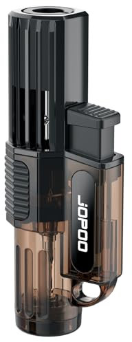 JOPOO Jet Feuerzeug, Sturmfeuerzeug Jetflamme Gas Butan Nachfüllbar (Verkauft ohne Gas)