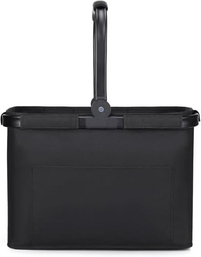 Diurwur®30L Einkaufskorb Familie Einkaufstasche Faltbar Tragekorb Groß Picknickkorb Klappkorb Reisetasche Praktischer Einkaufen Korb mit Gepolsterten Griffen-ideal für Reisen/Picknick/Einkaufen