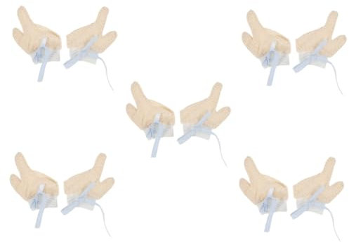 TOYANDONA 5paare Finger Saug- -handschuhe Für Mädchen Atmungsaktive Fäustlinge Für Monate Alte Mädchen Bequeme Und Hautfreundliche Schutzhandschuhe Gegen Daumenlutschen Und Kratzer