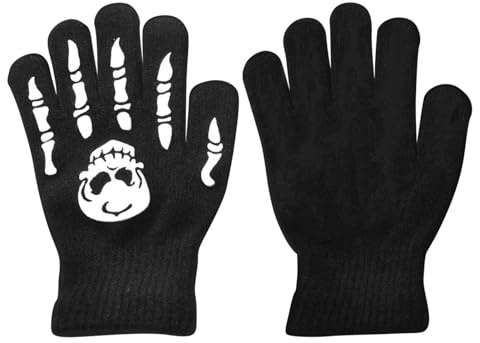 Guantes de Esqueleto Infantiles Mitones Cómodos De Dedos Completos Que