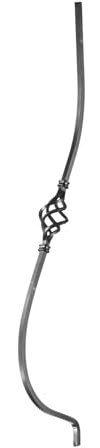 shivler Zaunelemente Gartentor Metallzaun Zäune Zaundekoration Zaunpfosten Balkonverkleidung Set Verschiedene Muster (930x135mm - 04.110.05/4 Stück)