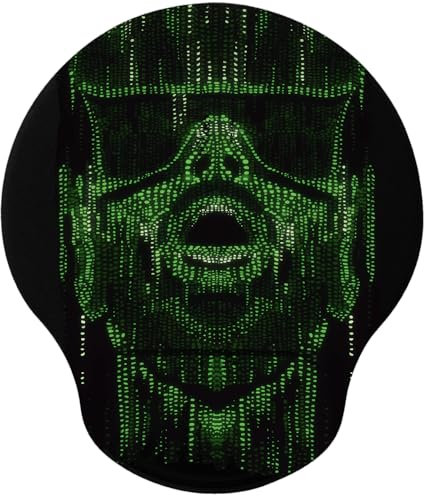 Tapis de souris gaming avec support poignet - Surface douce et base antidérapante - Idéal pour les gamers - Compatible avec souris optique et laser - Design réalité virtuelle