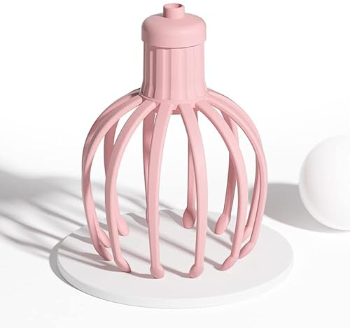 Masseur de tête araignée vibrante - Électrique - Rechargeable par USB - Massage de la tête avec trois intensités de massage - Masseur de cuir chevelu en TPE - Pour la relaxation de la tête (B)