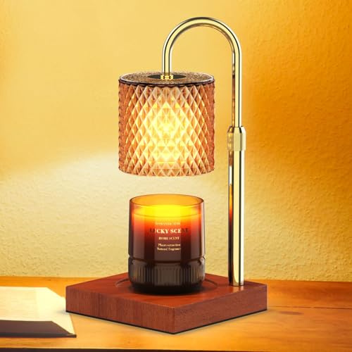 Ambitelligence Candle Warmer Lamp with Dimmer/Timer/Adjustable Height，Electric Candle Lamp Warmer for Jar Candles，Home Decor Valentines Day Gifts for Daughter/Mom/Women