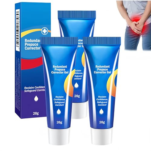 Gel per prepuzio ridondante, Crema per fimosi per adulti, Gel Correttivo Del Prepuzio Fimotico, soluzione prepuzio professionale, ingredienti naturali, Azione Rapida E Delicata (3Pezzo)