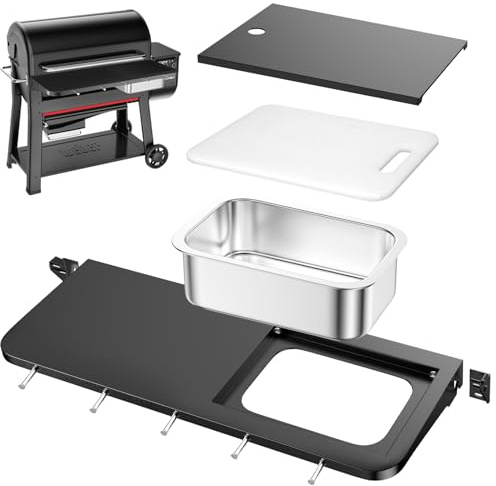 Utheer Front Folding Shelf for Weber Searwood XL 600, 35 x 12.5 in