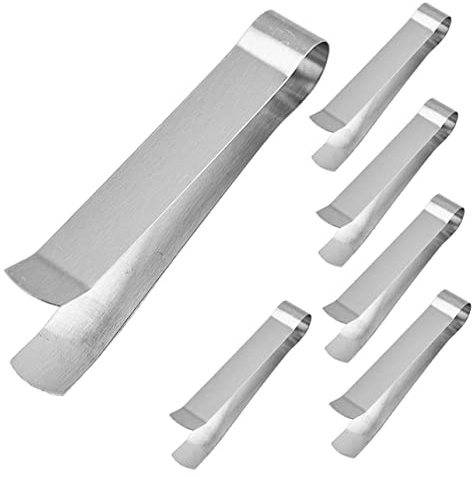 TOPPERFUN Candle Tweezers Extinguishers Candle Wick Trimming 6pcs Stainless Steel and Easy to Clean Put out Classic Design Silver Colour