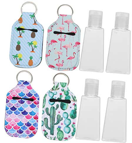 PACKOVE 8pezzi Portachiavi Da Viaggio Vuote Portachiavi e Copribottiglie Ricaricabili Per Per Mani e Uso Quotidiano
