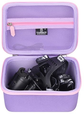 Tourmate Hard Storage Case for DanForce Headlamp - Travel Case for USB Rechargeable LED Head Lamp(Box for Sale) (Purple & Pink)