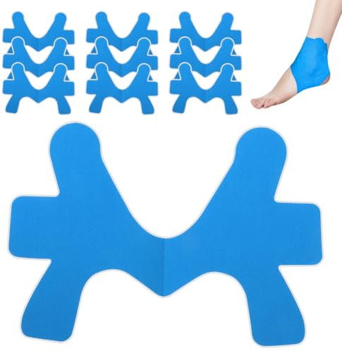 YNNHUDEEP Precut Kinesiotapes für Knöchel,Sonnorel Knöchel Tape Hautfreundlich mit Perfektem Trage Komfort,Sport-Kinesiologie-Knöchelbandage für Knöchelverstauchungen und Verletzungsheilung（12pcs）