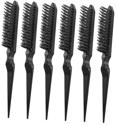 OATIPHO 6pezzi Pettine Tre File in Resistente Pettine Coda Per Capelli Fini Districante Denti Fitti Per Styling Dei Capelli Per Parrucchieri Bordi Morbidi