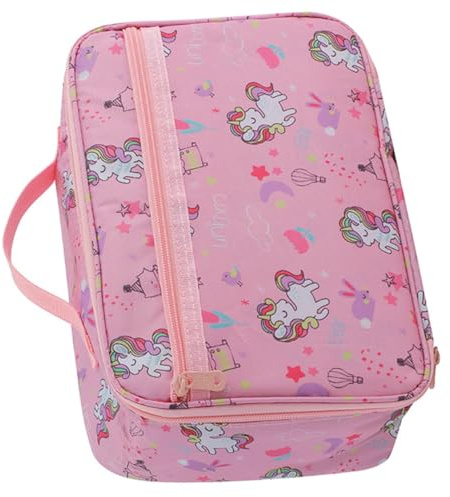 VALICLUD Insulated Lunch Bag Unicorn Pink Multi-Function Bento Box Carrying Pouch Food Bag Portable Lunch Tote for Students Picnic Outdoor Use