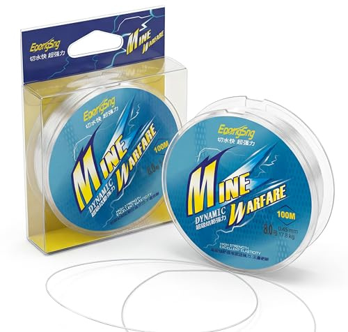 Barpre 2 Rolls x 100m (Total 200m) Clear Fishing Line - 0.45mm Strong Nylon Monofilament Wire (#8.0) for Sea Fishing, Hanging Decorations - Heavy Duty Invisible String for Balloon Arches, Crafts