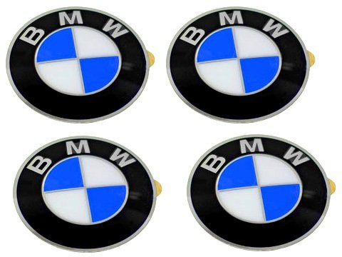 BMW Radnabenkappen Embleme (4) Insignien-Abzeichen 64,5 mm OEM e46 e60 e90 e92