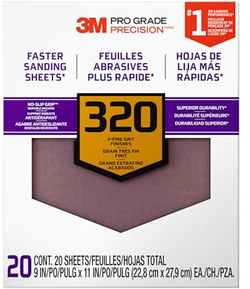 3m 26320cp-P-G 9 X 11 320 Grit Professional Grade Sandpaper