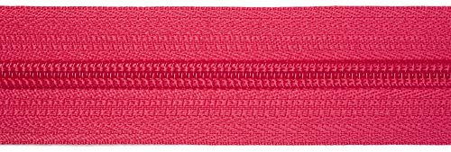 Jajasio Endlosreißverschluss mit Zipper 5mm (Autolock), 5 Meter, Reißverschluss endlos Auswahl aus 40 Farben/Farbe: 64 – Himbeere