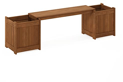 Furinno Tioman Fioriera, in Legno, 44.7 x 28.956 x 182.11 cm, Naturale