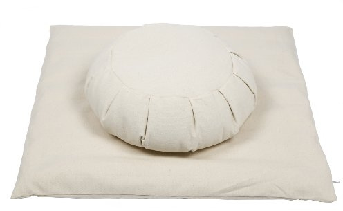 Handelsturm Meditationsset mit Füllung aus Buchweizenspelz (Zafu + Zabuton)