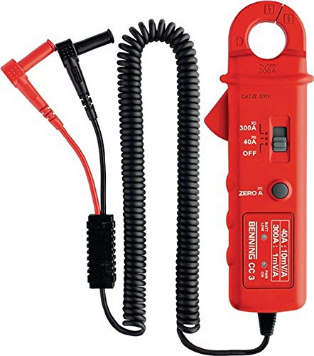 Benning CC 3 AC/DC-Stromzangenadapter (zur Erweiterung des Strombereiches, Anzeige digital über Multimeter, Zangenöffnung 25 mm) 44038