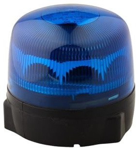 HELLA 2XD 012 878-101 LED Blitzleuchte - Blinkleuchte - RotaLED - 12/24V - blau - Anbau - Kabel: 140mm - - für Feuerwehr - Polizei - Rettungswagen