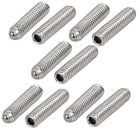 sourcing map 10stk M4x16mm 304Edelstahl Sechskant Madenschraube Set Schraube Feder Kugel DE de
