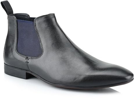 Silver Street London Carnaby, Stivali Chelsea Uomo, Nero, 43 EU