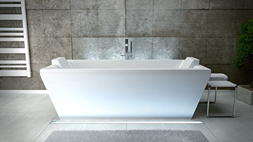 Design freistehende Badewanne VERA ACRYL (180x80x62 cm)