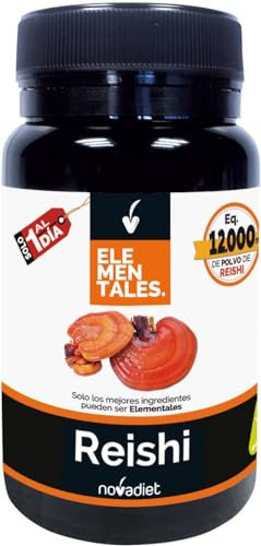 Novadiet - ELEMENTALES REISHI Càpsulas con Vitamina C - Complemento Alimenticio Para Mejorar y Reforzar Nuestras Defensas - Para Prevenir los Catarros y Infecciones Respiratorias - 30 Cápsulas
