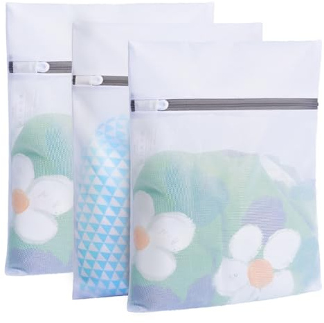 BAGAIL Mesh Laundry Bags, Washing Machine Wash Bags, Reusable and Durable Mesh Wash Bags for Delicate Blouse, Hosiery, Underwear, Bra, Lingerie and Baby Clothes, Great for Travel Storage Organization