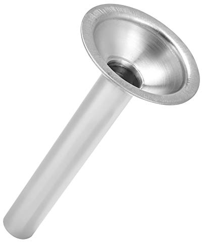 Tubos de embutido de salchichas de acero inoxidable Embudos de embudo de embudos Picadora de tubos de relleno Herramienta de llenado de salchichas para picadora de carne, diámetro 19 mm