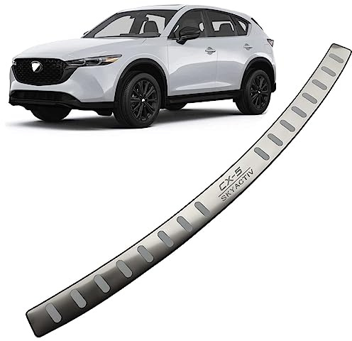 OUSIKA Stainless Steel, Car Rear Bumper Protector, Cargo Sill Scratch Protector Strip, Tailgate Decorative Accessories, For Mazda CX-5 2017-2023