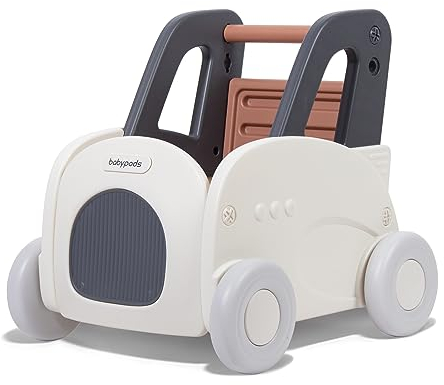 Leogreen Lauflernwagen Baby Push Pull Lauflernhilfe Spielzeug, 4 in 1 Lauflernhilfe zum Sitzen und Stehen mit Rädern, Laufwagen Gehfrei Gehhilfe für 1-3 Jahre alte Mädchen und Jungen Lernen Laufen