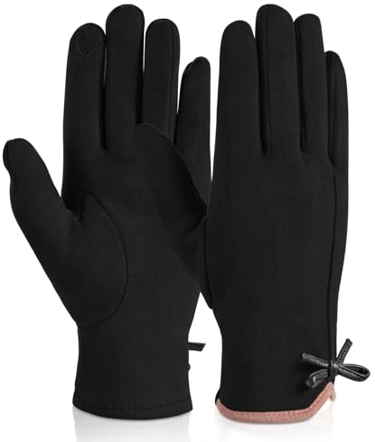 Kiiwah Damen Winter Handschuhe, Touchscreen Plüsch Handschuhe mit Fleece Futter, Thermo Dicke Winterhandschuhe für Frauen