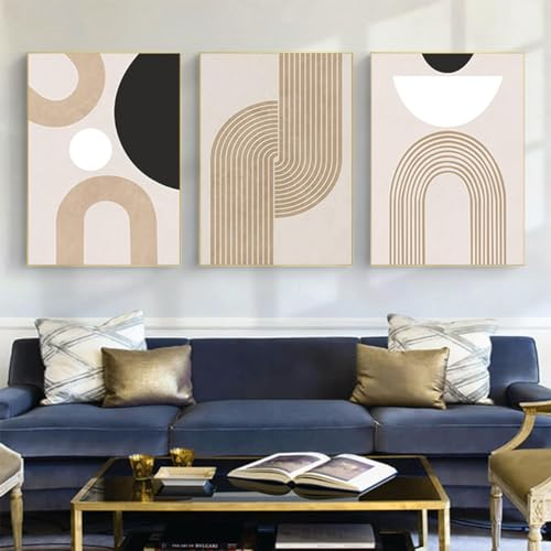DLKAJFK Abstrakter Kunstplakate Geometrische Wanddekoration,Moderne Minimalistische Leinwandposter Wandkunst - Kein Rahmen (Poster-02,3Pcs-30x40cm)