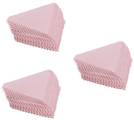 Operitacx 150stücke Reinigungstücher Mikrofaser Für Schmuck Pinkes Suede Nap Reinigungstuch Für Silber Und Goldschmuck Für Polieren Und Pflege Von Uhren Und Brillen